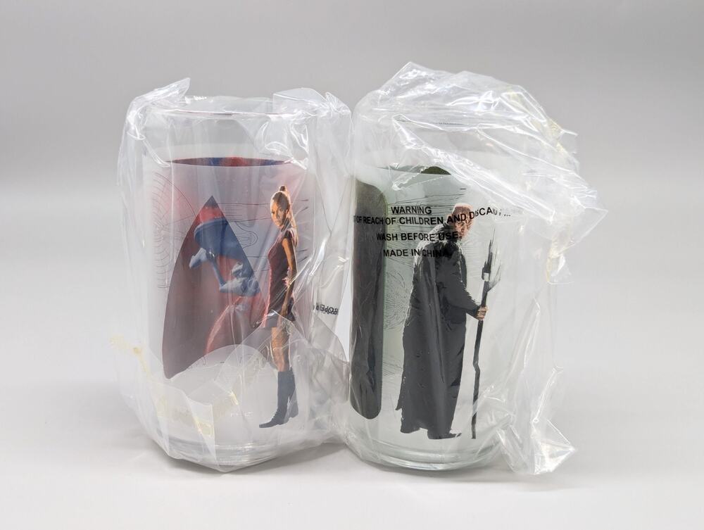 Star Trek 2008 Nero & Uhura Set Burger King Collector Glasses